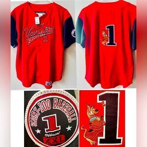 WARNER BROS. SCOOBY-DOO VARSITY BASEBALL JERSEY KIDS SIZE 14/16~NWT~RARE*